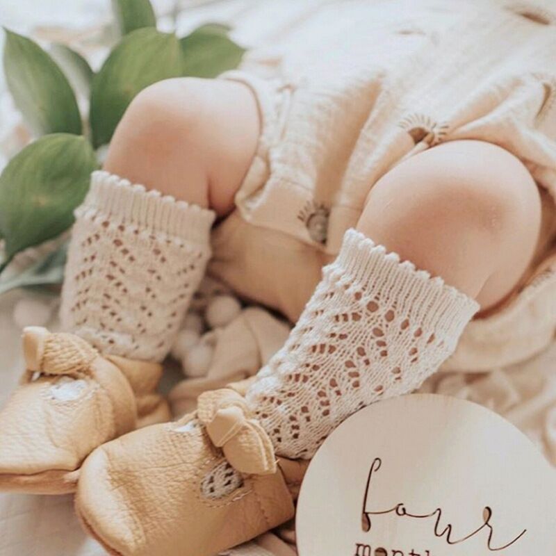 Baby Sock Oximeter - Çocuk çorapları kızlar için örme pamuklu