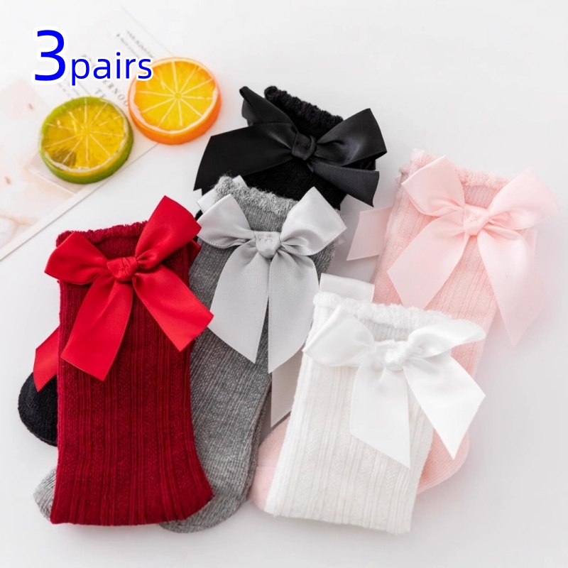 Baby Sock Oximeter - 3 çift/takım Bebek Kız Çorap Büyük