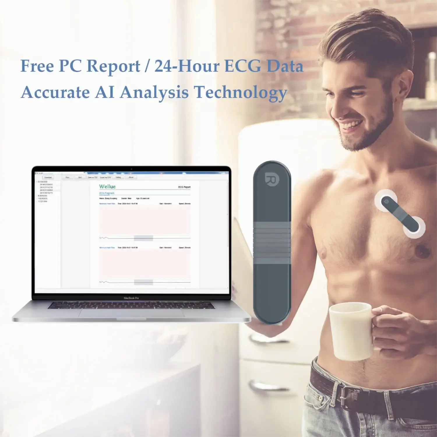 Kablosuz Bluetooth Dinamik Kay - Ecg Patch Monitor incelemesi ve fiyatı
