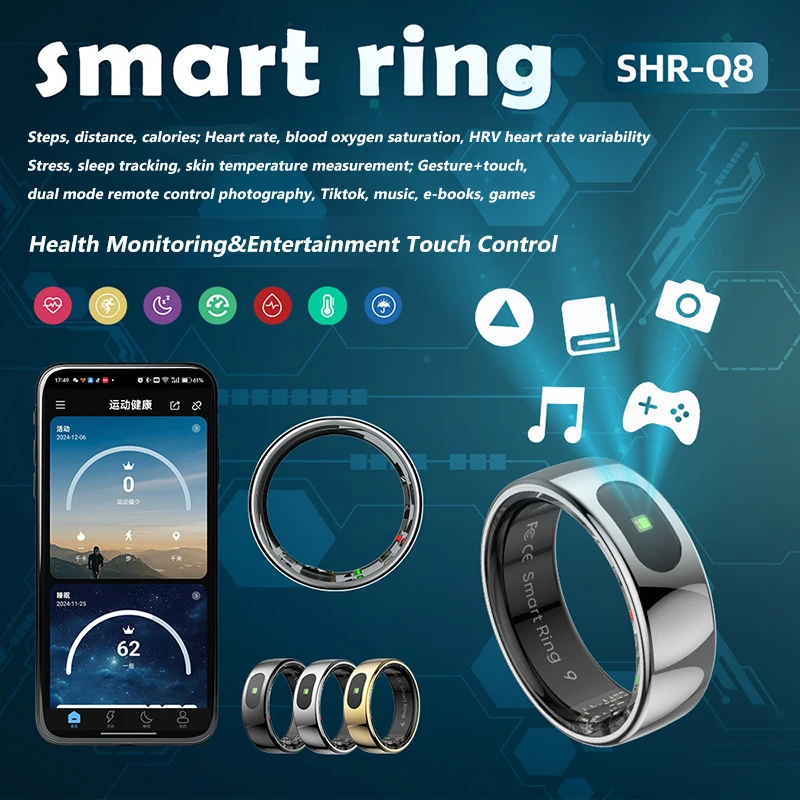 R08 Akıllı Yüzük Erkek Kadın Ş - Temperature Ring Skin incelemesi ve fiyatı